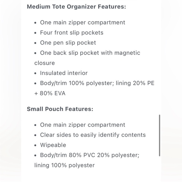 NWT Lug Chariot 3-Piece Handbag Organizer in Resort Black 🌸 - Picture 12 of 12